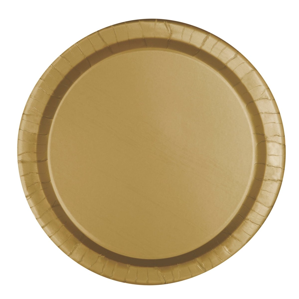 UNIQUE PARTY FAVORS Disposable-Plasticware Gold Large Round Lunch Paper Plates, 9 Inches, 8 Count 011179033256