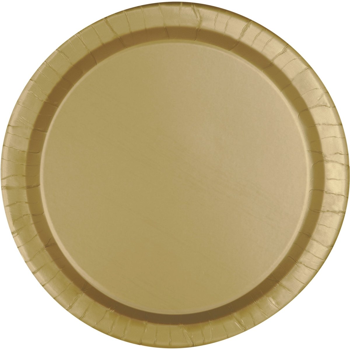 UNIQUE PARTY FAVORS Disposable-Plasticware Gold Large Round Lunch Plastic Plates, 9 Inches, 20 Count 01117934776