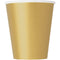 UNIQUE PARTY FAVORS Disposable-Plasticware Gold Paper Cups, 9 Oz, 8 Count 011179033263