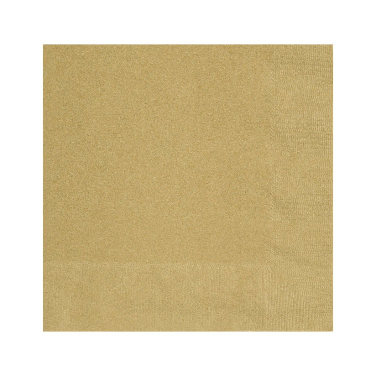 UNIQUE PARTY FAVORS Disposable-Plasticware Gold Small Beverage Napkins, 20 Count 011179033218