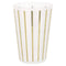 UNIQUE PARTY FAVORS Disposable-Plasticware Gold Striped Plastic Cups, 16 Oz, 8 Count 011179747825