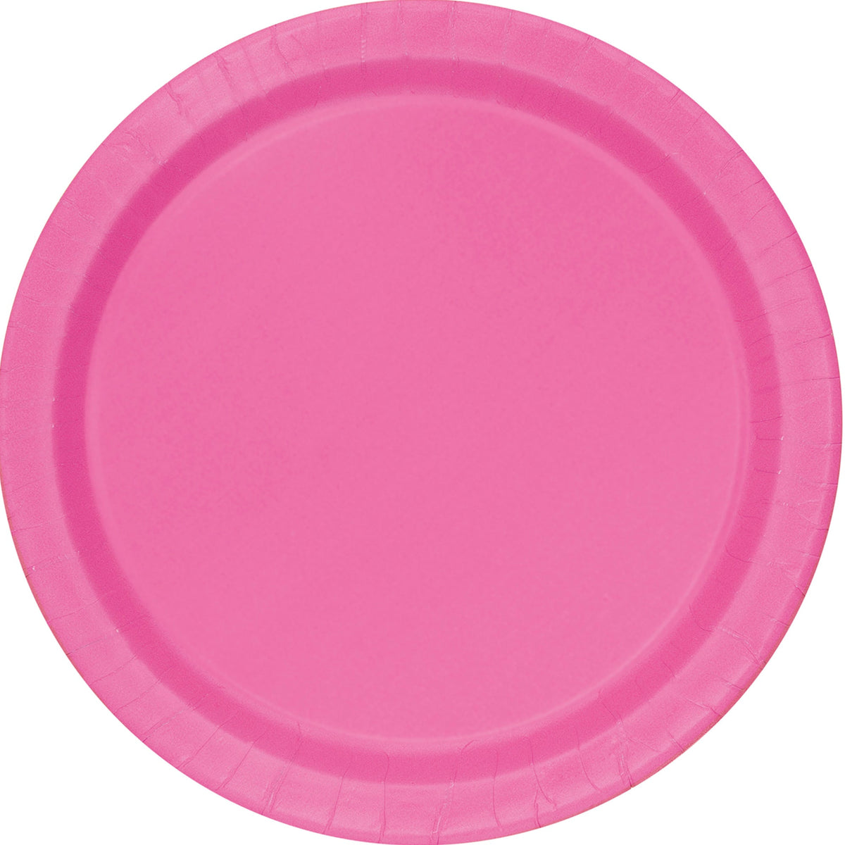 UNIQUE PARTY FAVORS Disposable-Plasticware Hot Pink Large Round Lunch Paper Plates, 9 Inches, 8 Count 011179313952