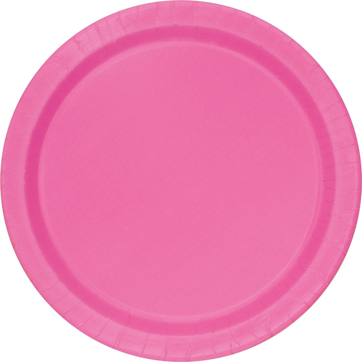 UNIQUE PARTY FAVORS Disposable-Plasticware Hot Pink Large Round Lunch Plastic Plates, 9 Inches, 20 Count 011179354405