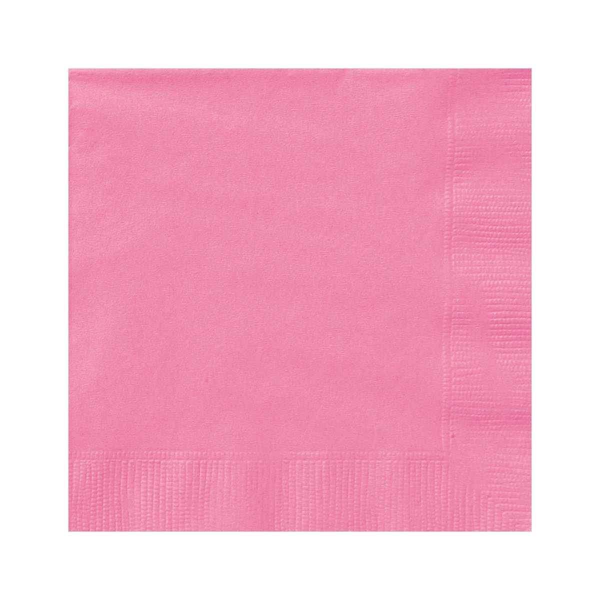 UNIQUE PARTY FAVORS Disposable-Plasticware Hot Pink Small Beverage Napkins, 20 Count 011179313914