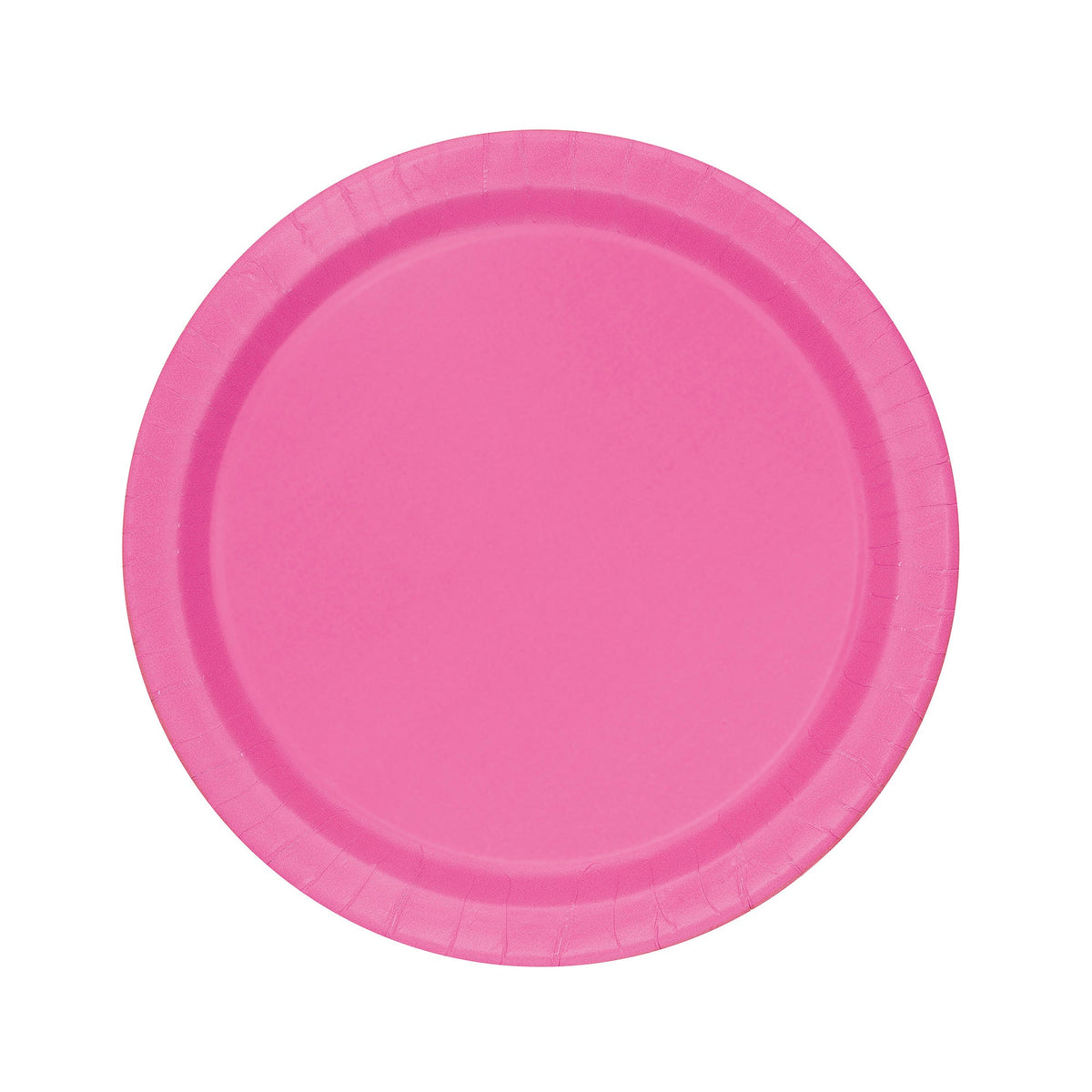 UNIQUE PARTY FAVORS Disposable-Plasticware Hot Pink Small Round Dessert Paper Plates, 7 Inches, 8 Count 011179313945