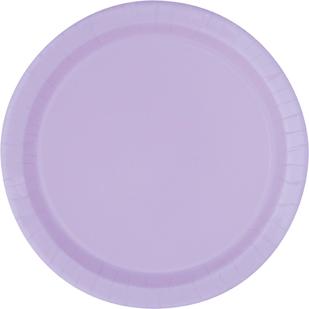 UNIQUE PARTY FAVORS Disposable-Plasticware Lavender Purple Large Round Lunch Plastic Plates, 9 Inches, 20 Count 011179363483