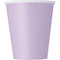 UNIQUE PARTY FAVORS Disposable-Plasticware Lavender Purple Paper Cups, 9 Oz, 8 Count 011179313563