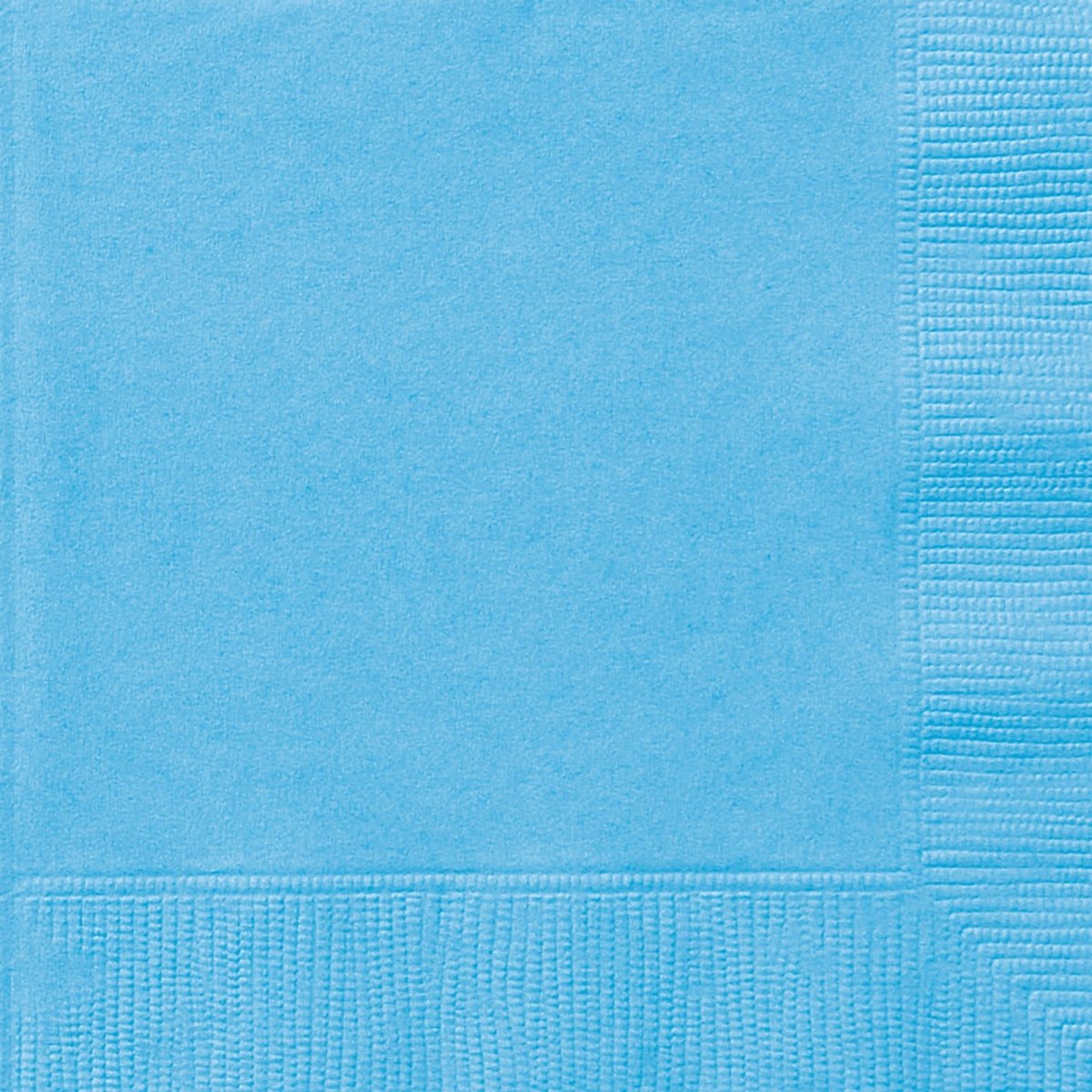 UNIQUE PARTY FAVORS Disposable-Plasticware Light Blue Large Lunch Napkins, 20 Count 011179308927