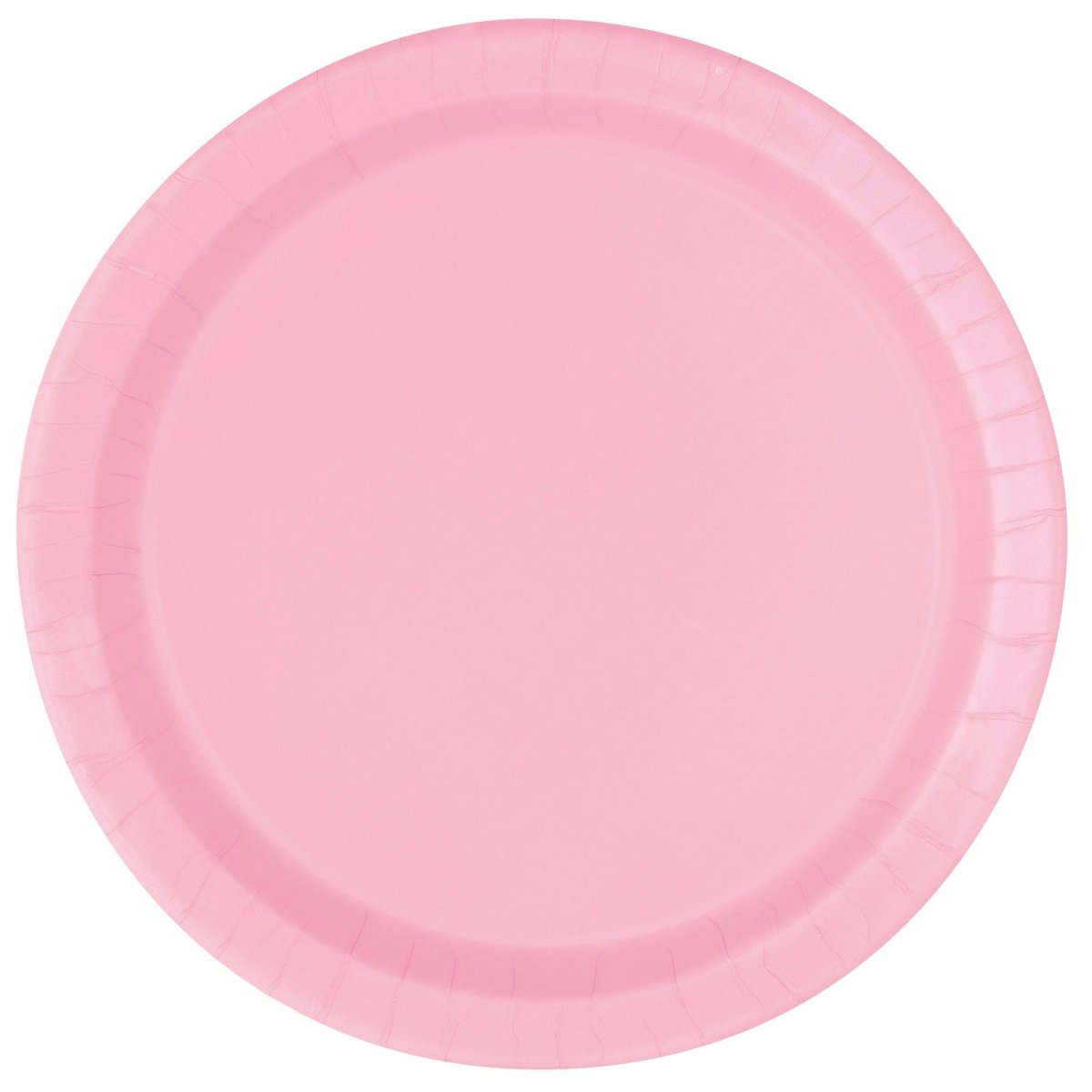 UNIQUE PARTY FAVORS Disposable-Plasticware Light Pink Large Round Lunch Paper Plates, 9 Inches, 8 Count 011179308774