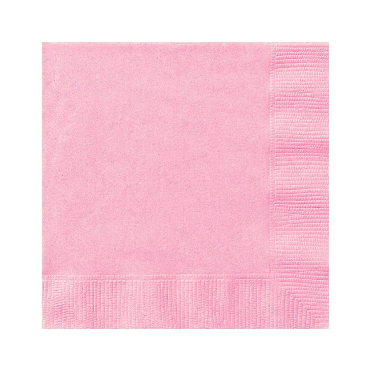 UNIQUE PARTY FAVORS Disposable-Plasticware Light Pink Small Beverage Napkins, 20 Count 011179308712
