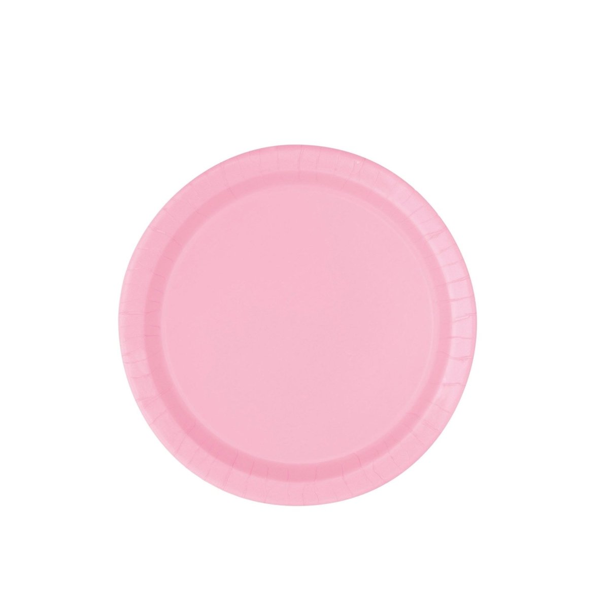 UNIQUE PARTY FAVORS Disposable-Plasticware Light Pink Small Round Dessert Plastic Plates, 7 Inches, 20 Count 011179308781