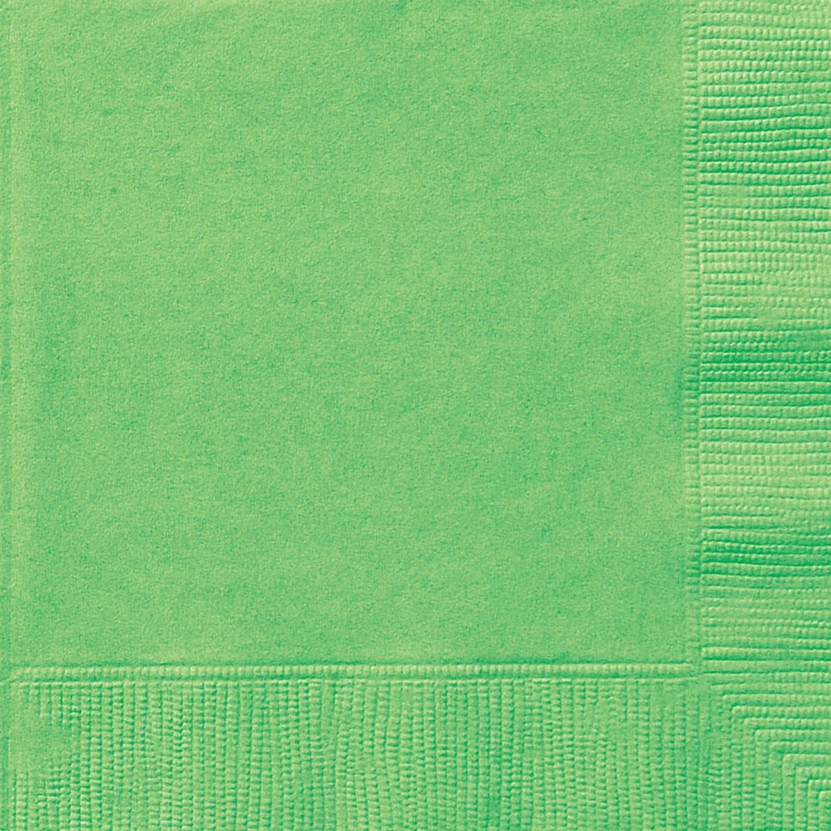 UNIQUE PARTY FAVORS Disposable-Plasticware Lime Green Large Lunch Napkins, 20 Count 011179313723