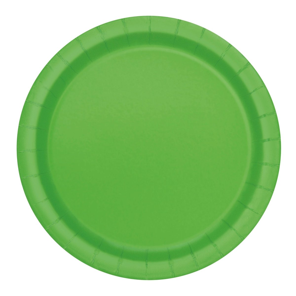 UNIQUE PARTY FAVORS Disposable-Plasticware Lime Green Large Round Lunch Paper Plates, 9 Inches, 8 Count 011179313754