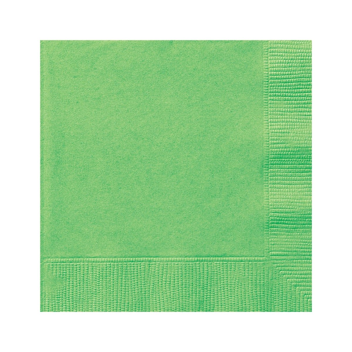 UNIQUE PARTY FAVORS Disposable-Plasticware Lime Green Small Beverage Napkins, 20 Count 011179313716