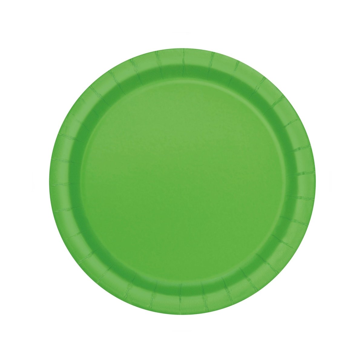 UNIQUE PARTY FAVORS Disposable-Plasticware Lime Green Small Round Dessert Paper Plates, 7 Inches, 8 Count 011179313747