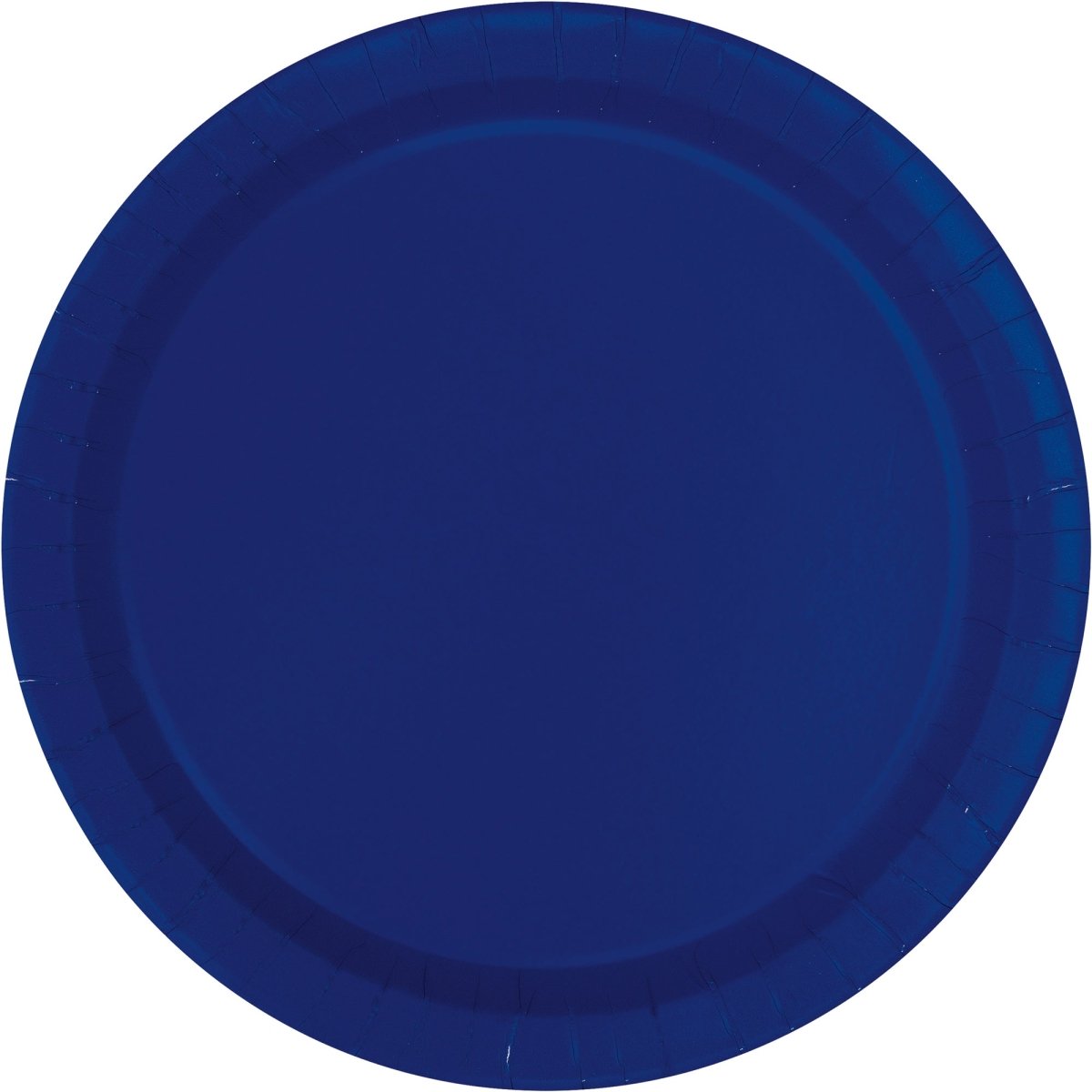 UNIQUE PARTY FAVORS Disposable-Plasticware Navy Blue Large Round Lunch Plastic Plates, 9 Inches, 20 Count 011179362868