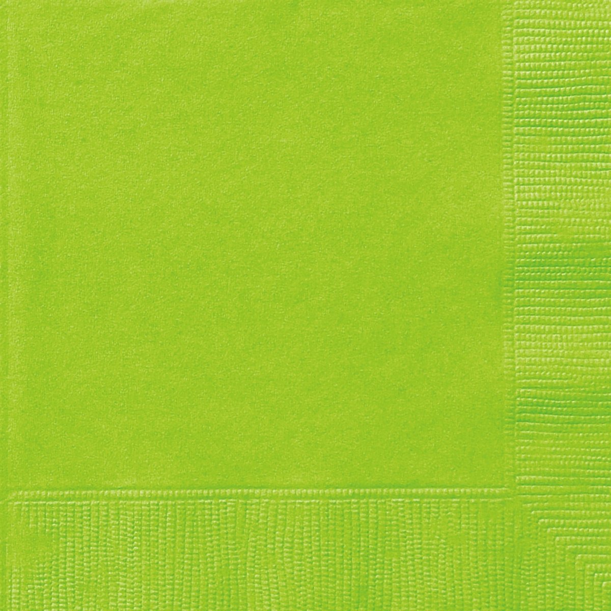 UNIQUE PARTY FAVORS Disposable-Plasticware Neon Green Large Lunch Napkins, 40 Count 011179358670