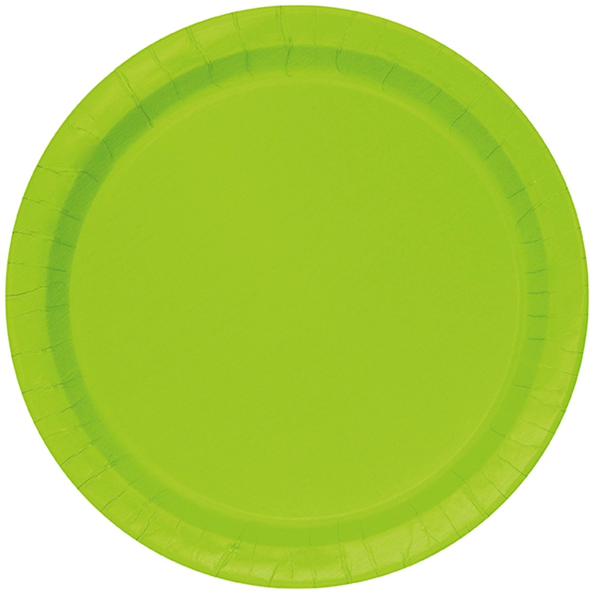 UNIQUE PARTY FAVORS Disposable-Plasticware Neon Green Large Round Lunch Plastic Plates, 9 Inches, 20 Count 011179358786