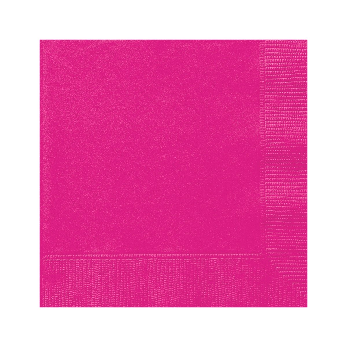 UNIQUE PARTY FAVORS Disposable-Plasticware Neon Pink Small Beverage Napkins, 40 Count 011179351404
