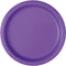 UNIQUE PARTY FAVORS Disposable-Plasticware Neon Purple Large Round Lunch Plastic Plates, 9 Inches, 20 Count 011179363995