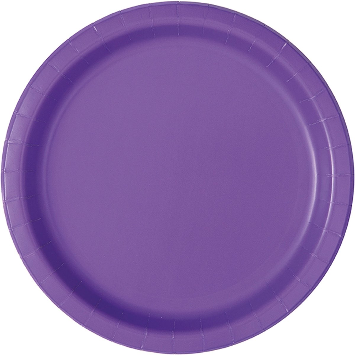 UNIQUE PARTY FAVORS Disposable-Plasticware Neon Purple Large Round Lunch Plastic Plates, 9 Inches, 20 Count 011179363995