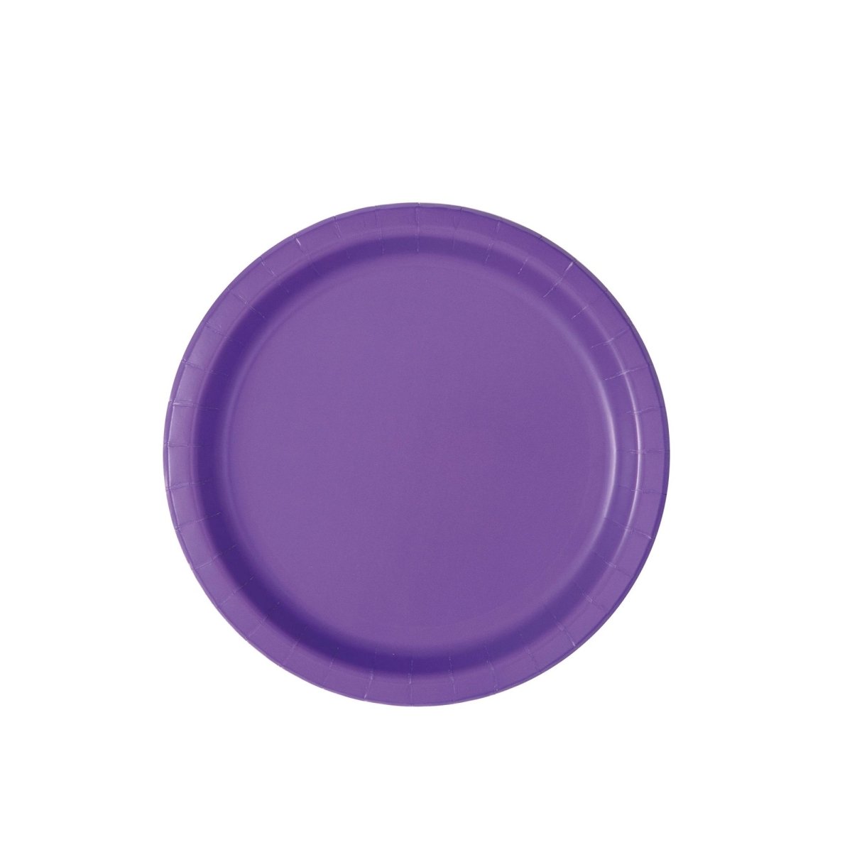 UNIQUE PARTY FAVORS Disposable-Plasticware Neon Purple Small Round Dessert Plastic Plates, 7 Inches, 20 Count 011179991648