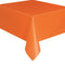 UNIQUE PARTY FAVORS Disposable-Plasticware Orange Rectangular Plastic Table Cover, 54 x 108 Inches, 1 Count 011179050970