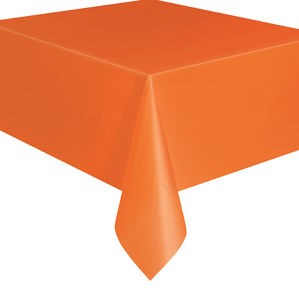 UNIQUE PARTY FAVORS Disposable-Plasticware Orange Rectangular Plastic Table Cover, 54 x 108 Inches, 1 Count 011179050970