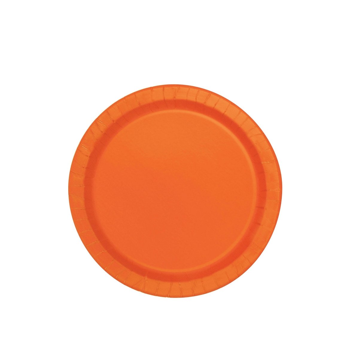 UNIQUE PARTY FAVORS Disposable-Plasticware Orange Small Round Dessert Plastic Plates, 7 Inches, 20 Count 011179322442