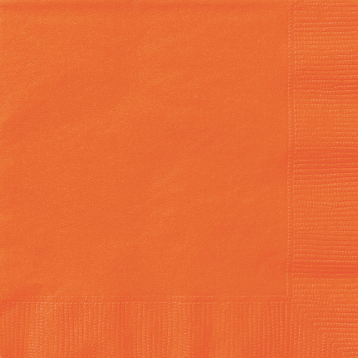 UNIQUE PARTY FAVORS Disposable-Plasticware Pumpkin Orange Large Lunch Napkins, 20 Count 011179032228