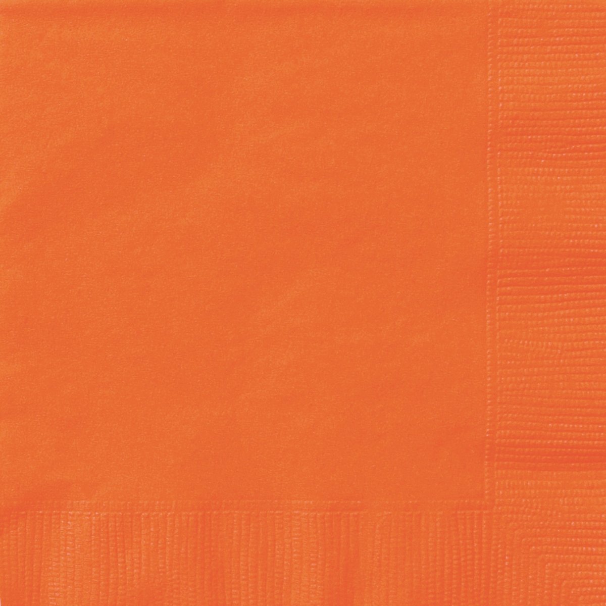UNIQUE PARTY FAVORS Disposable-Plasticware Pumpkin Orange Large Lunch Napkins, 20 Count 011179032228