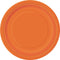UNIQUE PARTY FAVORS Disposable-Plasticware Pumpkin Orange Large Round Lunch Paper Plates, 9 Inches, 8 Count 011179032259