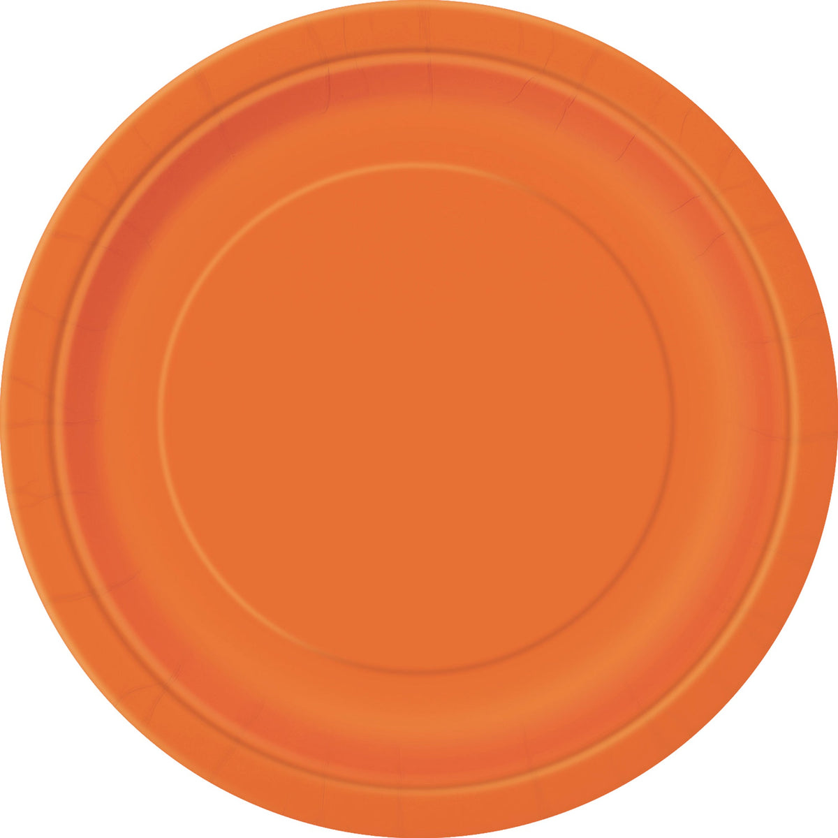 UNIQUE PARTY FAVORS Disposable-Plasticware Pumpkin Orange Large Round Lunch Paper Plates, 9 Inches, 8 Count 011179032259