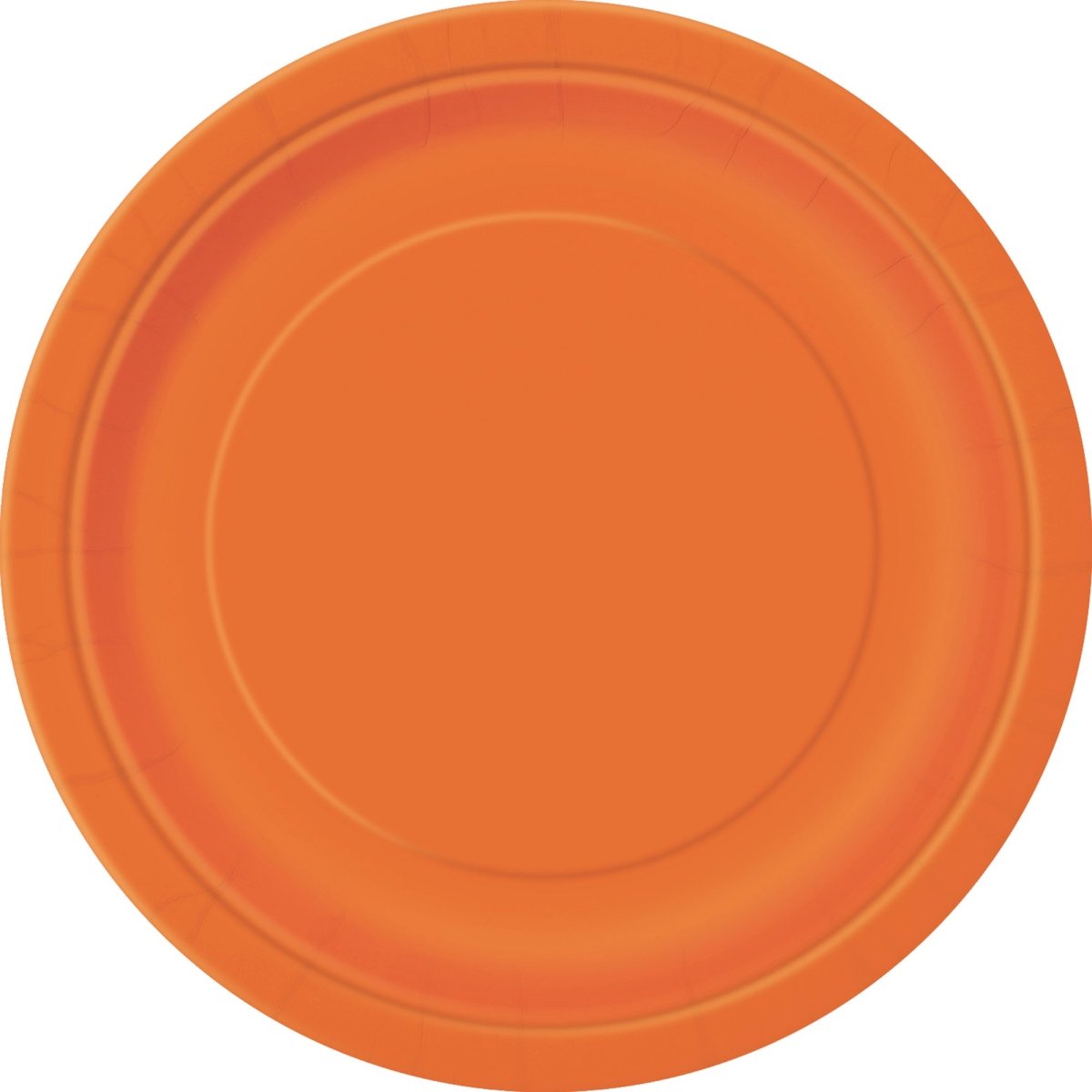 UNIQUE PARTY FAVORS Disposable-Plasticware Pumpkin Orange Large Round Lunch Paper Plates, 9 Inches, 8 Count 011179032259