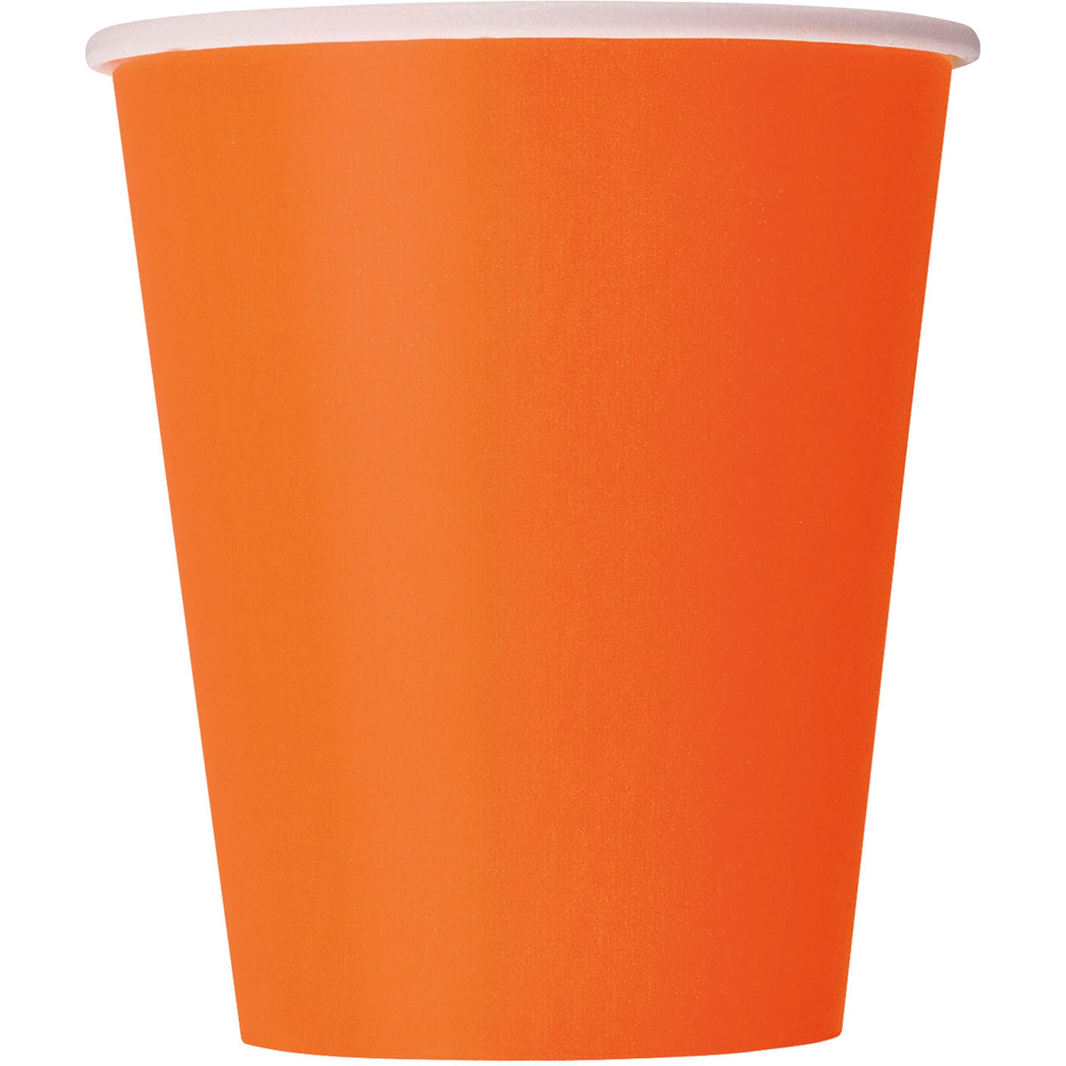 UNIQUE PARTY FAVORS Disposable-Plasticware Pumpkin Orange Paper Cups, 9 Oz, 8 Count 011179032266