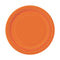 UNIQUE PARTY FAVORS Disposable-Plasticware Pumpkin Orange Small Round Dessert Paper Plates, 7 Inches, 8 Count 011179032242