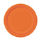 UNIQUE PARTY FAVORS Disposable-Plasticware Pumpkin Orange Small Round Dessert Paper Plates, 7 Inches, 8 Count 011179032242