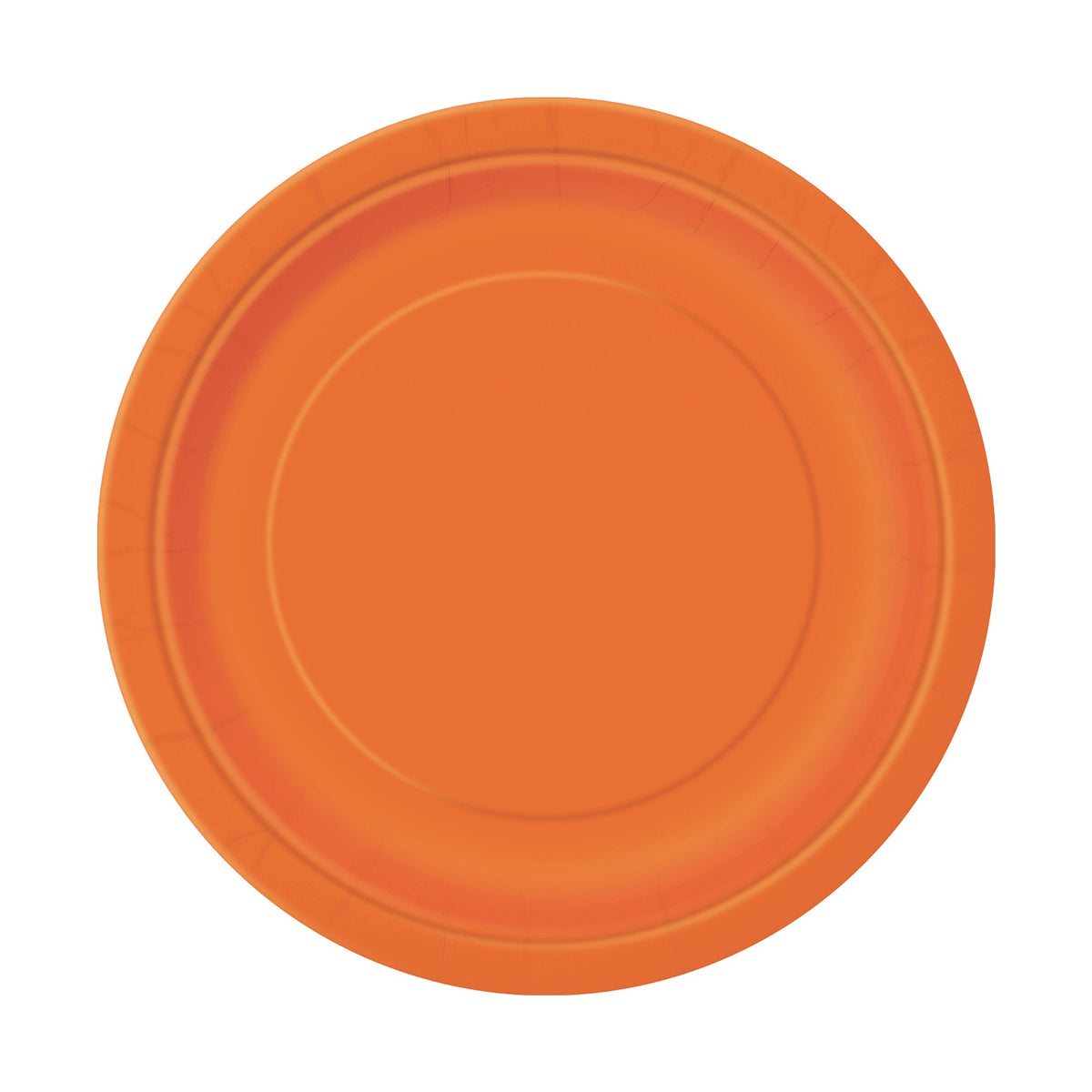 UNIQUE PARTY FAVORS Disposable-Plasticware Pumpkin Orange Small Round Dessert Paper Plates, 7 Inches, 8 Count 011179032242