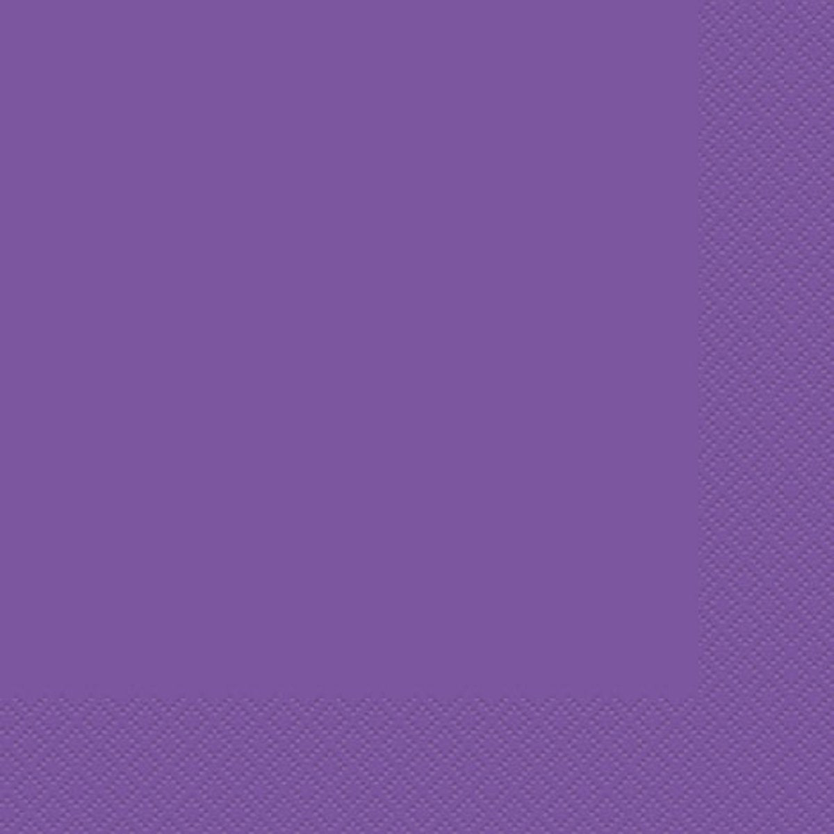UNIQUE PARTY FAVORS Disposable-Plasticware Purple Large Lunch Napkins, 20 Count 011179992126