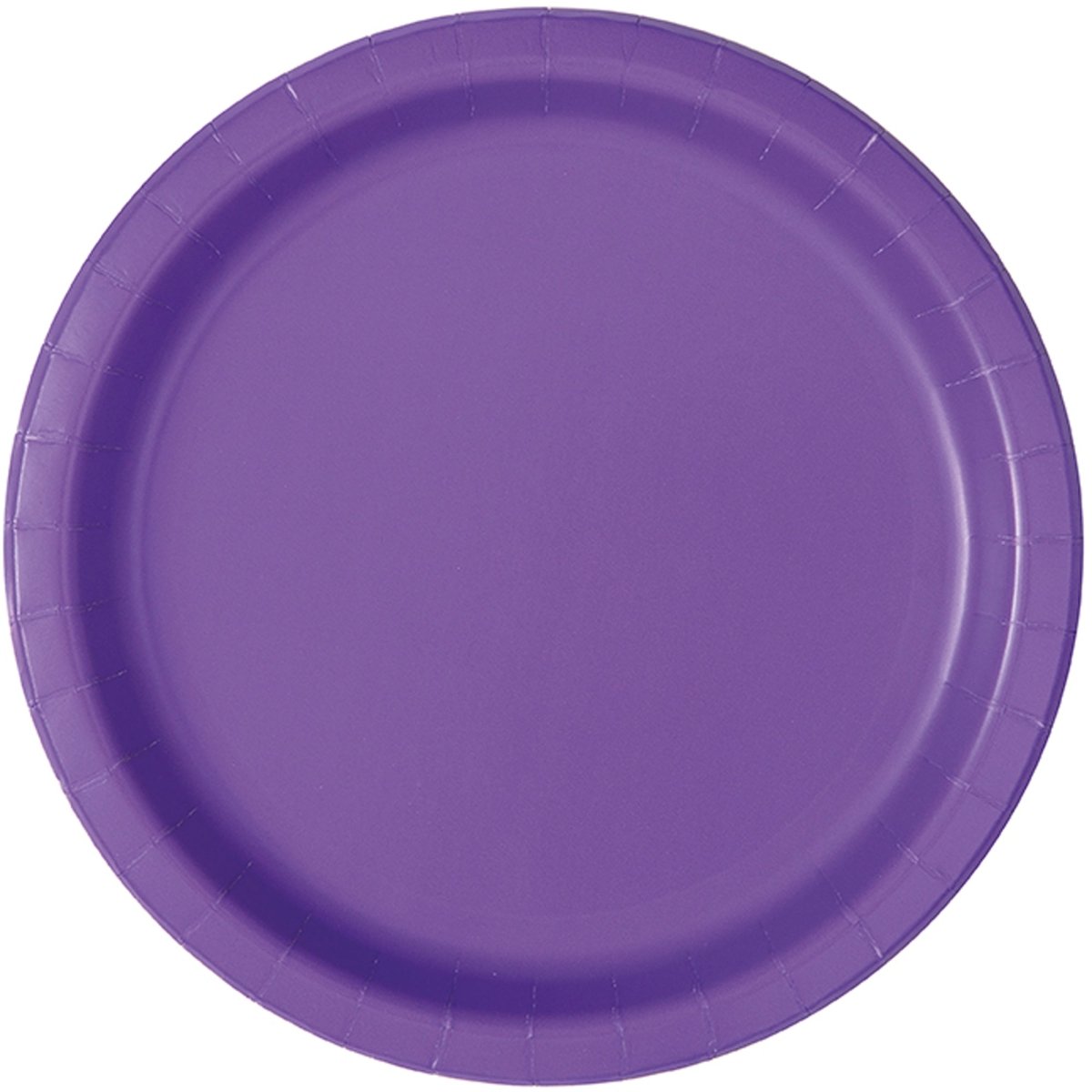 UNIQUE PARTY FAVORS Disposable-Plasticware Purple Large Round Lunch Paper Plates, 9 Inches, 8 Count 011179470259