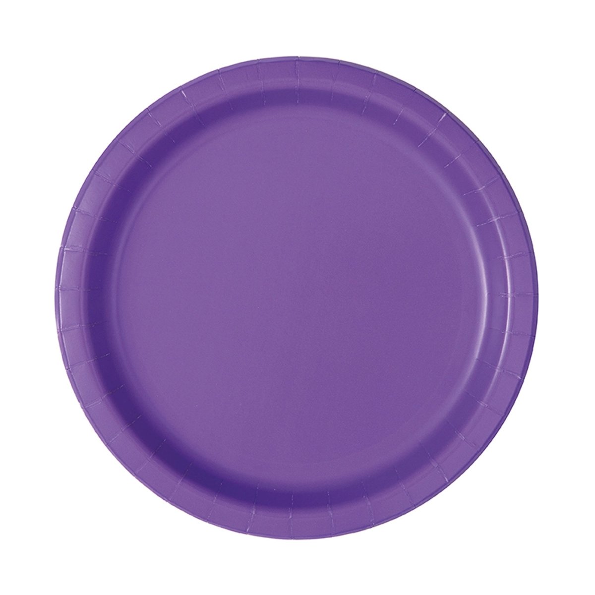 UNIQUE PARTY FAVORS Disposable-Plasticware Purple Small Round Dessert Paper Plates, 7 Inches, 8 Count 011179470341