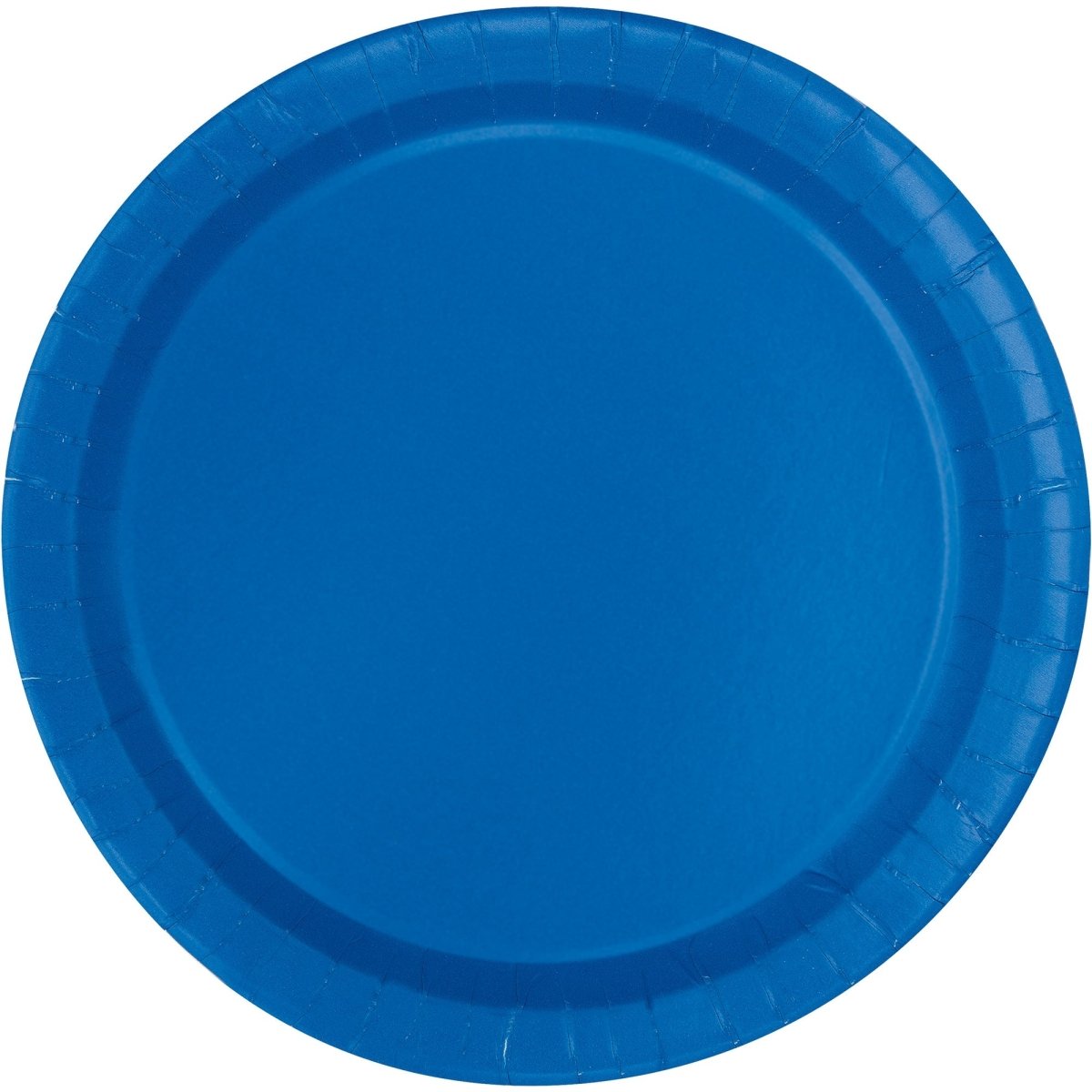 UNIQUE PARTY FAVORS Disposable-Plasticware Royal Blue Large Round Lunch Plastic Plates, 9 Inches, 20 Count 011179364879