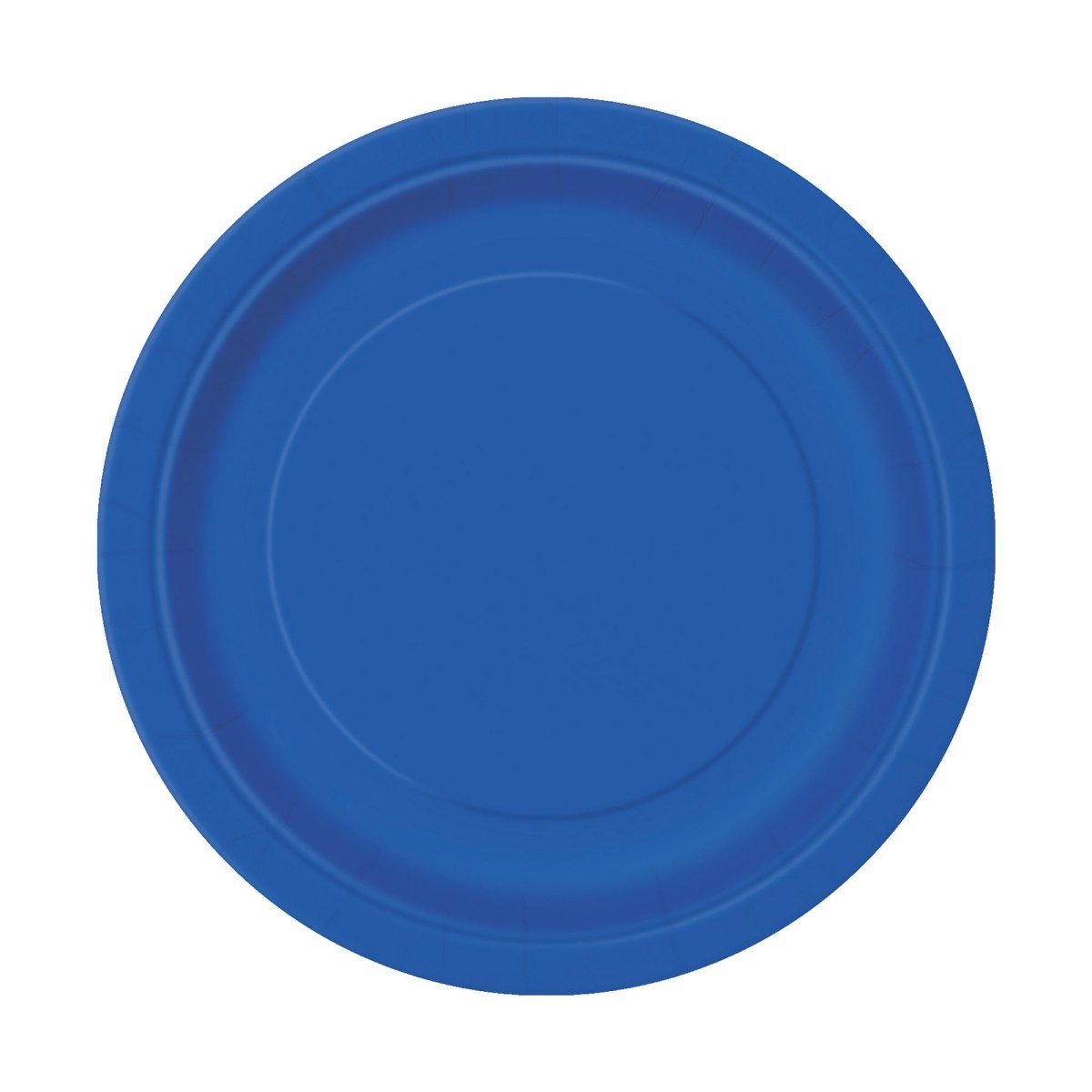UNIQUE PARTY FAVORS Disposable-Plasticware Royal Blue Small Round Dessert Paper Plates, 7 Inches, 8 Count 011179314645