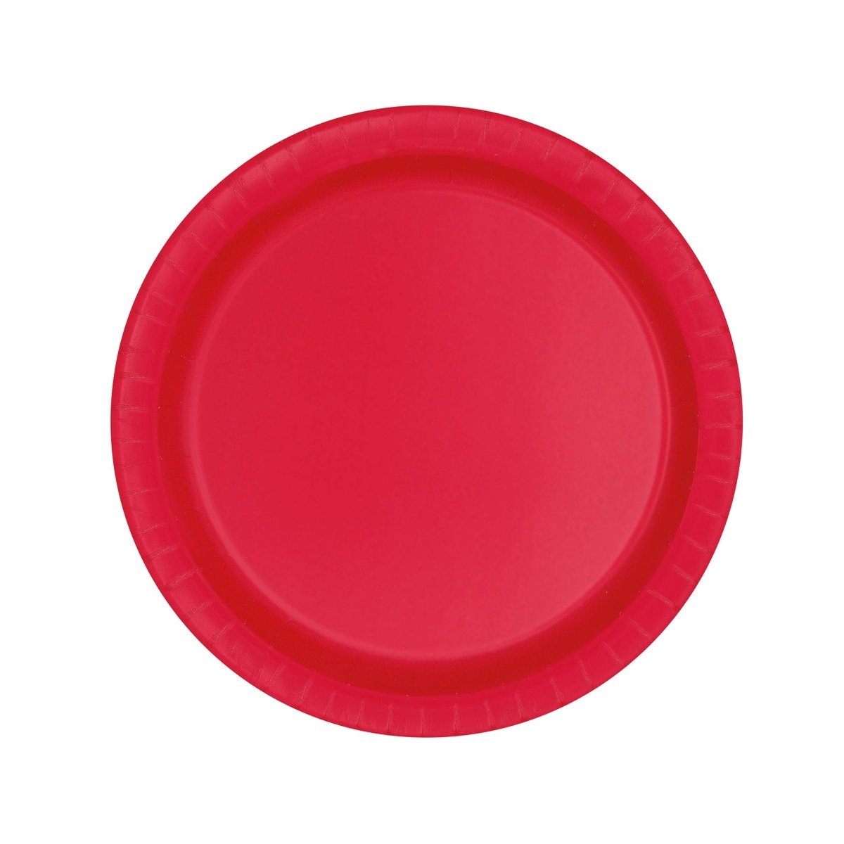 UNIQUE PARTY FAVORS Disposable-Plasticware Ruby Red Small Round Dessert Paper Plates, 7 Inches, 8 Count 011179031245