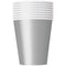 UNIQUE PARTY FAVORS Disposable-Plasticware Silver Paper Cups, 9 Oz, 8 Count 011179033461