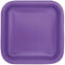 UNIQUE PARTY FAVORS Disposable-Plasticware Square Paper Plates Neon Purple, 7 inches, 16 count 11179470365
