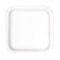 UNIQUE PARTY FAVORS Disposable-Plasticware Square Paper Plates White, 9 Inches, 14 Count 011179310524