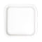 UNIQUE PARTY FAVORS Disposable-Plasticware Square Paper Plates White, 9 Inches, 14 Count 011179310524