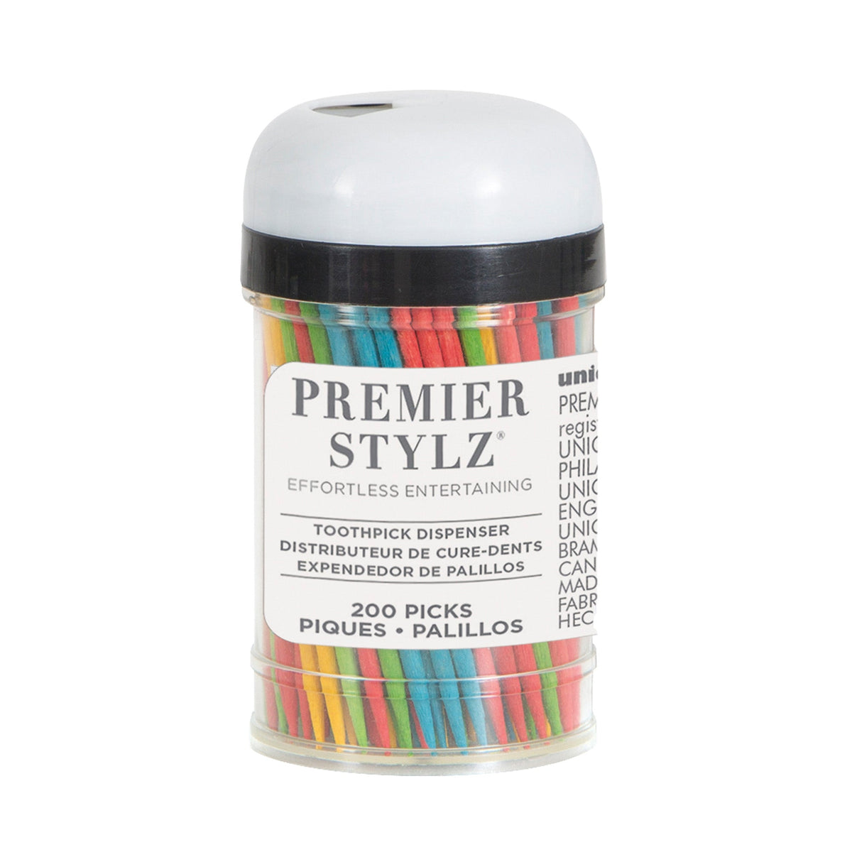 UNIQUE PARTY FAVORS Disposable-Plasticware Toothpick Dispenser, 3 Inches, 200 Count 011179230648