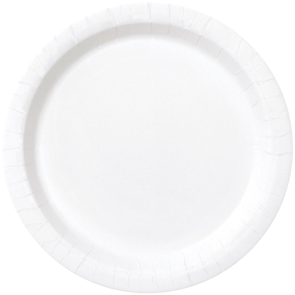 UNIQUE PARTY FAVORS Disposable-Plasticware White Large Round Lunch Paper Plates, 9 Inches, 8 Count 011179031054